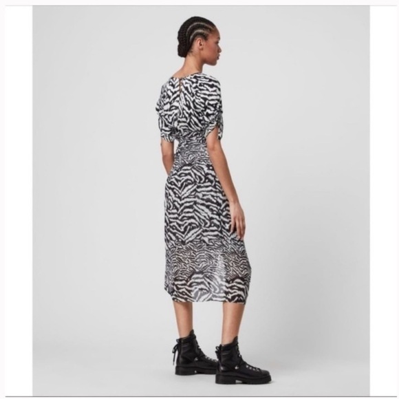 All Saints Animal Print Dress Size 00 - Picture 4 of 7